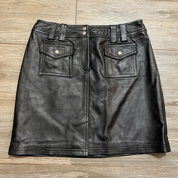 INC International Concepts Dresses & Skirts - INC International Concepts Size 8 Black Leather Mini Skirt